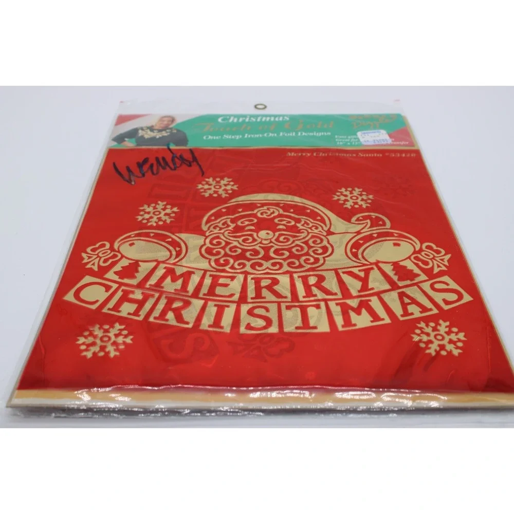 VTG Christmas Touch of Gold Iron On Foil Transfers Dizzle 1993 NEW Lot of 5